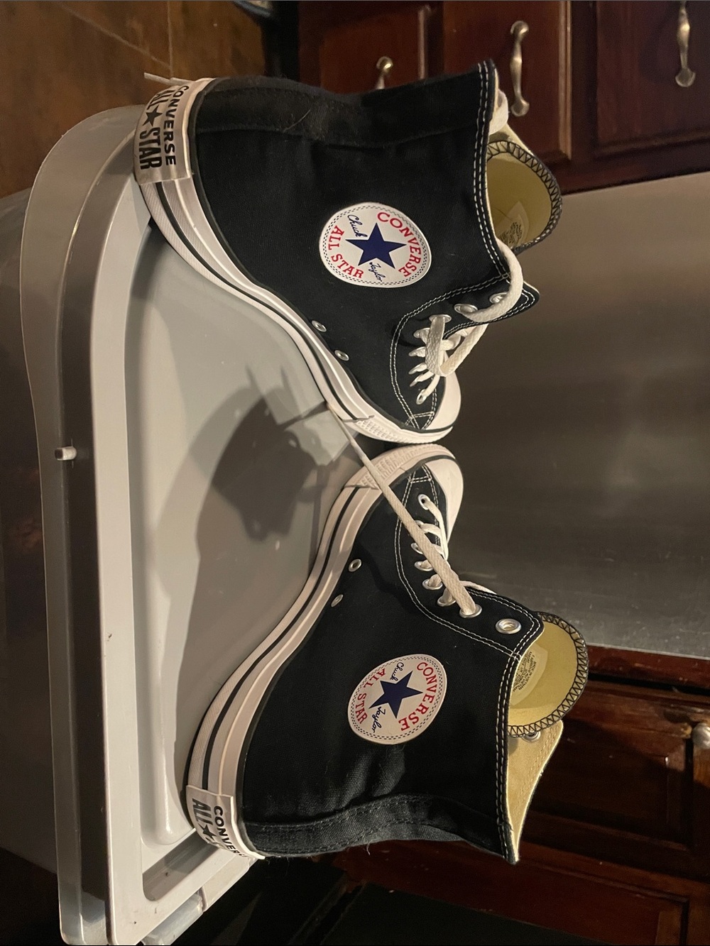 Converse Black and White High-Top Sneakers - Picture 4 of 7